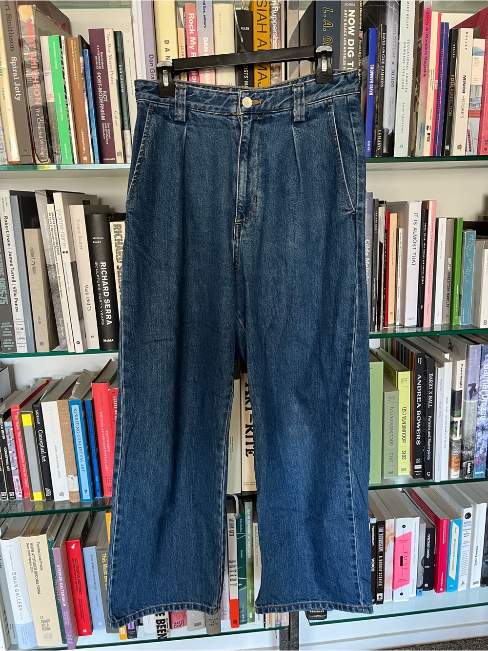 OZMA Dark Blue Field Pant Relaxed Wide-Leg Jeans
